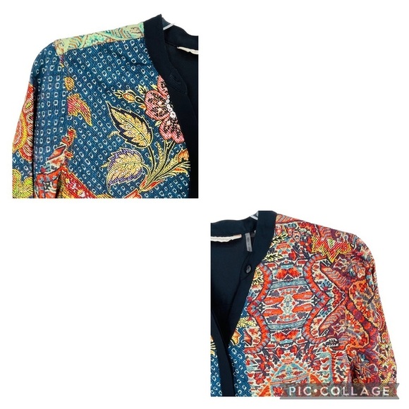 Soft Surroundings Boho Agra Tunic Top Paisley Floral Print Blouse - Sz XSP - Picture 6 of 15